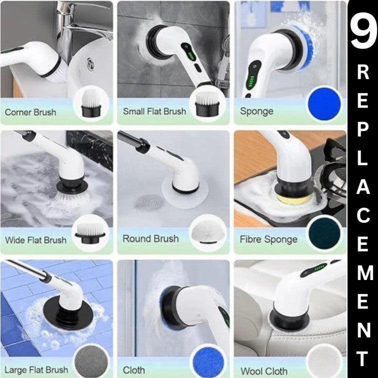 𝐂𝐥𝐞𝐚𝐧𝐌𝐚𝐱™ - فرشاة التنظيف اللاسلكية مع ٩ رؤوس متعددة الاستخدام