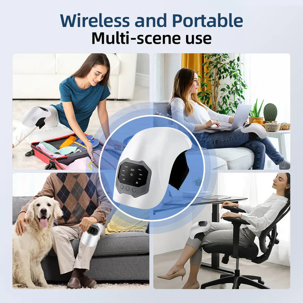 𝐄𝐥𝐞𝐜𝐭𝐫𝐨𝐏𝐫𝐨™ Premium Smart Heating Electric Knee Massager - جهاز لاسلكي لتدليك الركبة