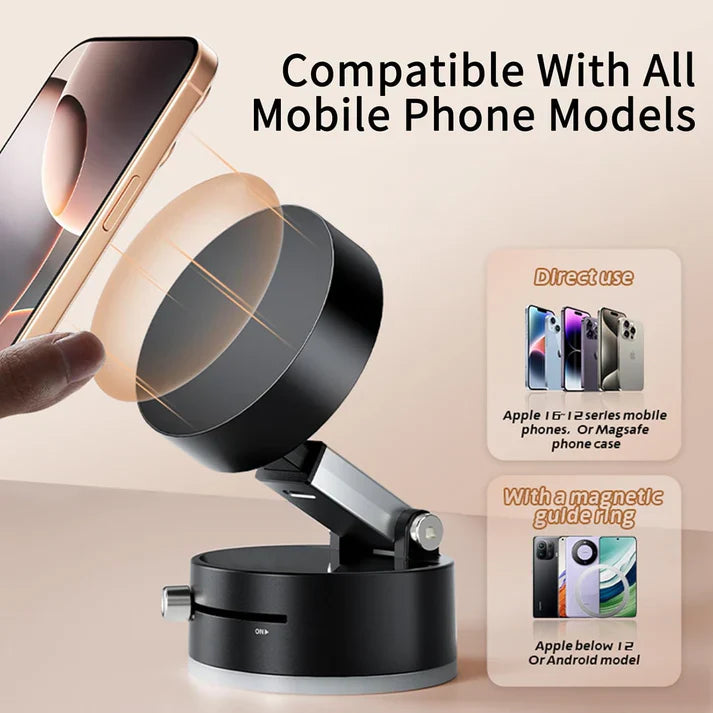 𝐅𝐥𝐞𝐱𝐋𝐨𝐜𝐤™ 360° Adjustable Vacuum Magnetic Phone Holder – Pocket-Sized, Foldable & Universal