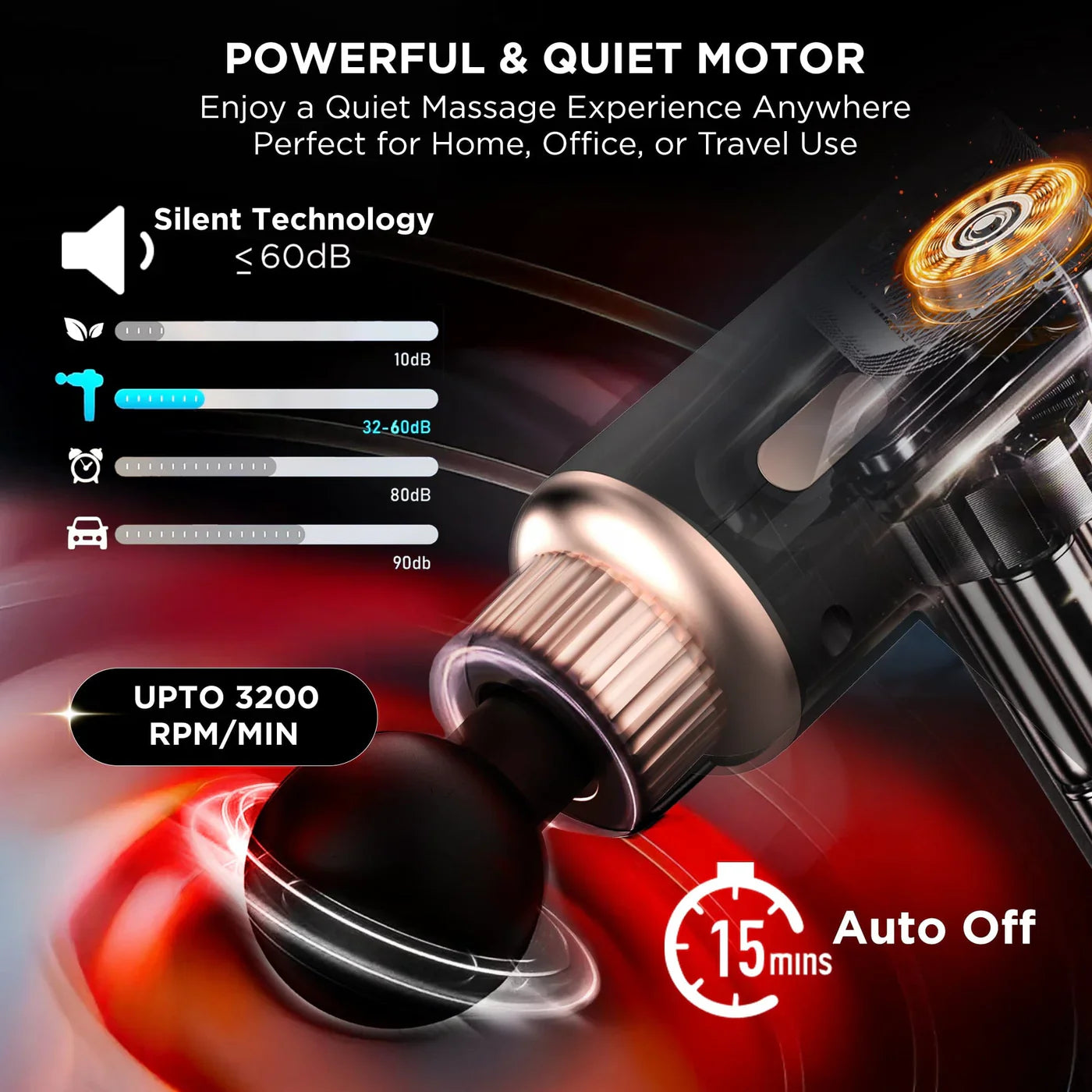 𝐃𝐲𝐧𝐚𝐦𝐨™ Rechargeable Gun Massager - مدلك بندقية قابلة للشحن