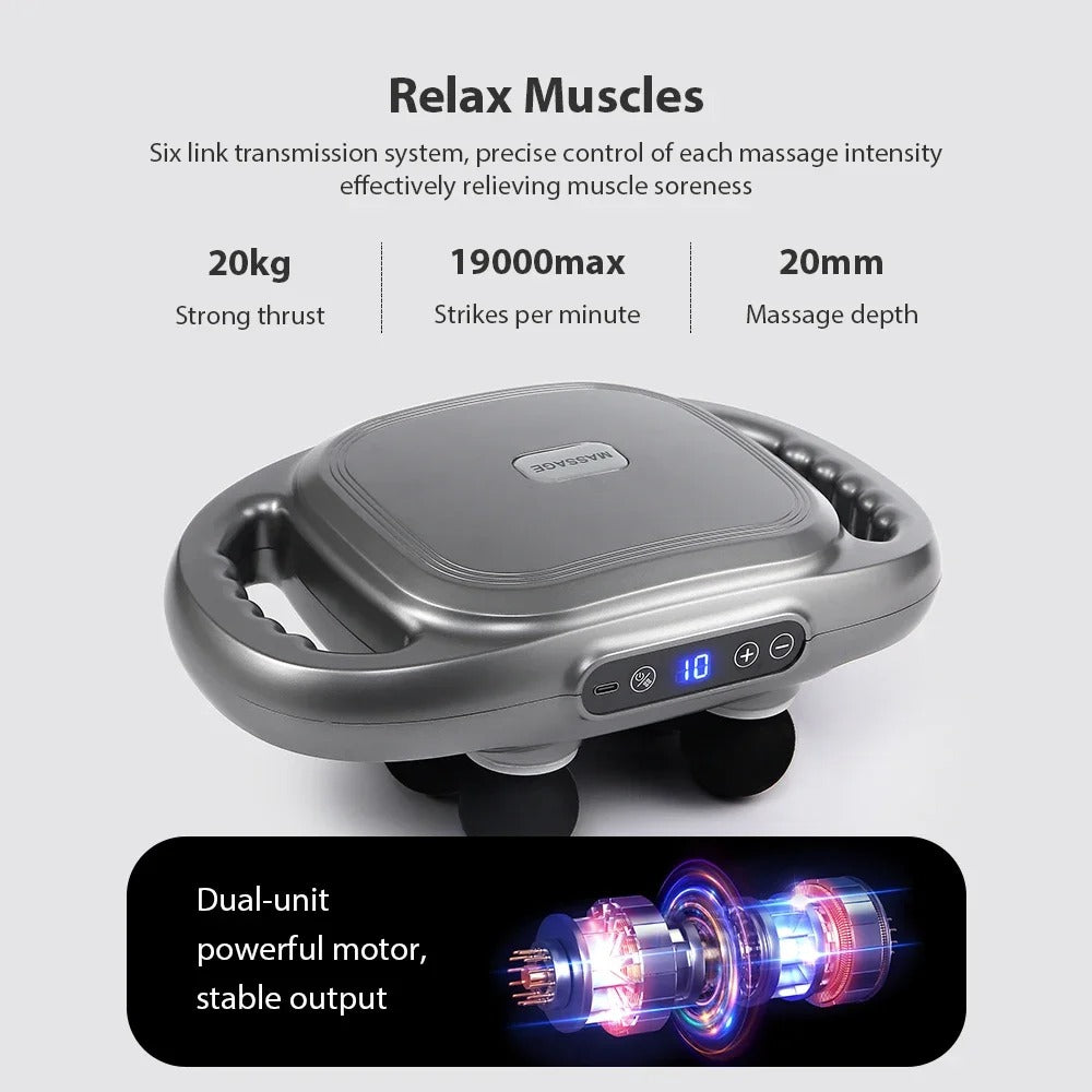 🎁 Last Day Promotion Save 65% - 𝐄𝐚𝐬𝐲𝐂𝐨𝐦𝐟𝐨𝐫𝐭™ Six-Head Muscle Relaxation Gun Massager
