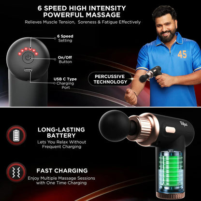 𝐃𝐲𝐧𝐚𝐦𝐨™ Rechargeable Gun Massager - مدلك بندقية قابلة للشحن