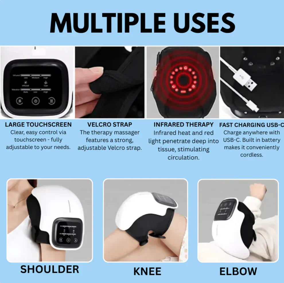 𝐄𝐥𝐞𝐜𝐭𝐫𝐨𝐏𝐫𝐨™ Premium Smart Heating Electric Knee Massager - جهاز لاسلكي لتدليك الركبة