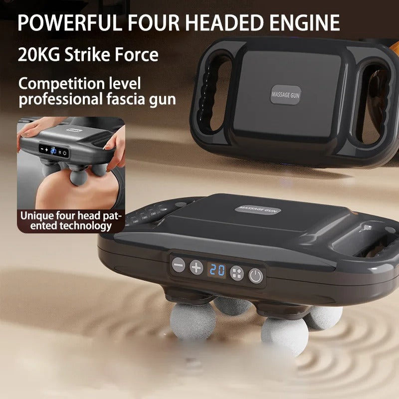 🎁 Last Day Promotion Save 65% - 𝐄𝐚𝐬𝐲𝐂𝐨𝐦𝐟𝐨𝐫𝐭™ Four-Head Muscle Relaxation Gun Massager