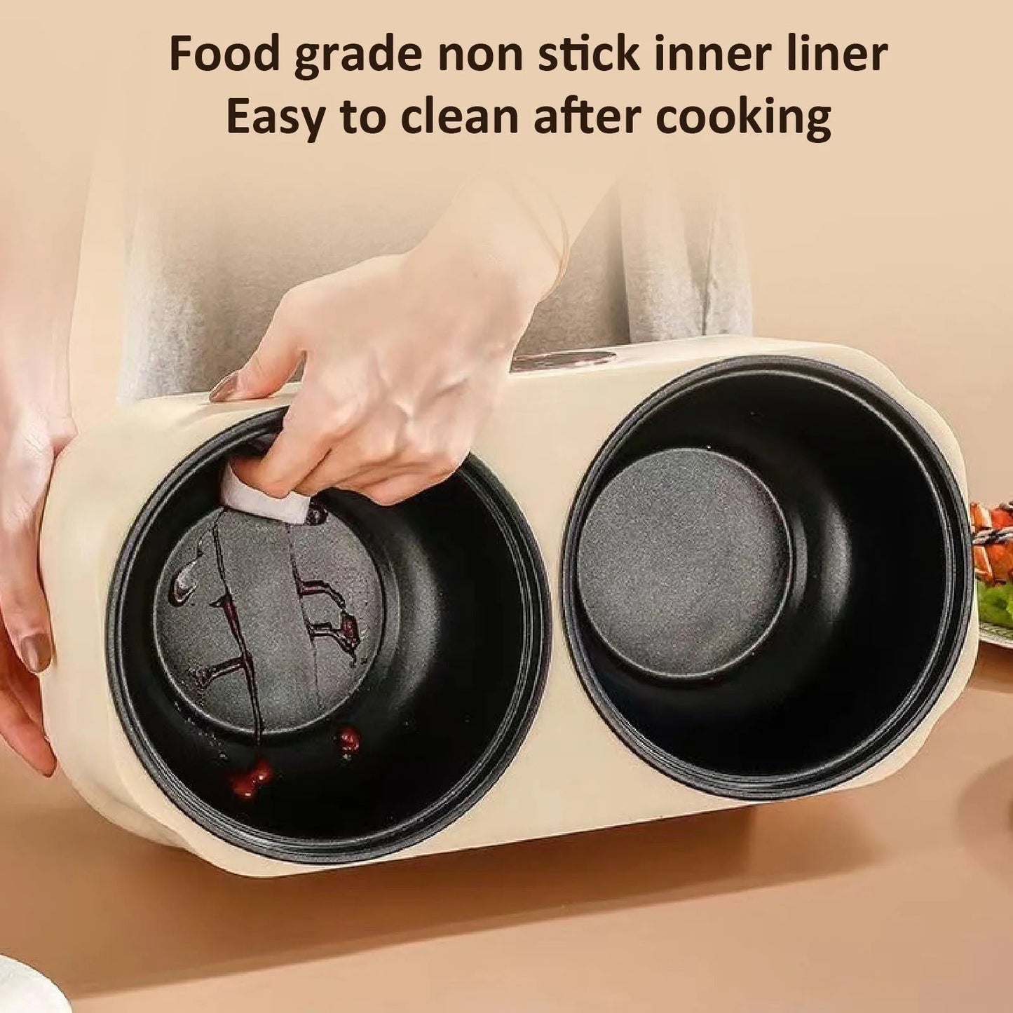𝐄𝐚𝐬𝐲𝐂𝐨𝐨𝐤™ Portable Multi-Function Double-Pot Steam Cooker - طباخ بخار مزدوج القدر