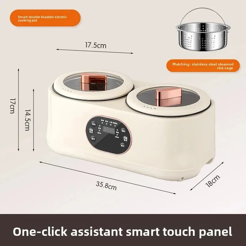 𝐄𝐚𝐬𝐲𝐂𝐨𝐨𝐤™ Portable Multi-Function Double-Pot Steam Cooker - طباخ بخار مزدوج القدر