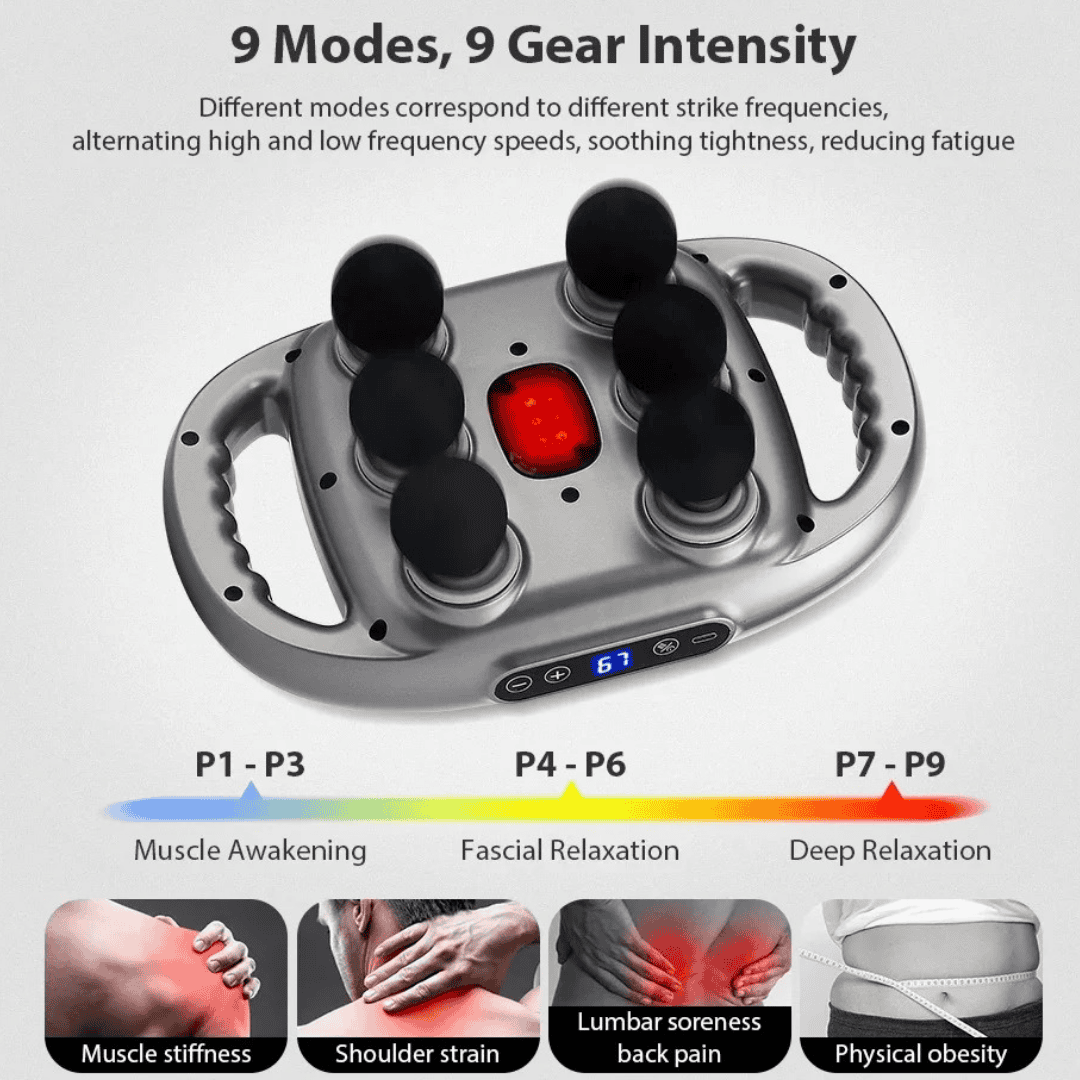 🎁 Last Day Promotion Save 65% - 𝐄𝐚𝐬𝐲𝐂𝐨𝐦𝐟𝐨𝐫𝐭™ Six-Head Muscle Relaxation Gun Massager