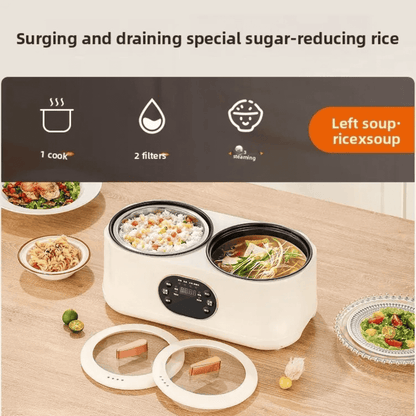 𝐄𝐚𝐬𝐲𝐂𝐨𝐨𝐤™ Portable Multi-Function Double-Pot Steam Cooker - طباخ بخار مزدوج القدر