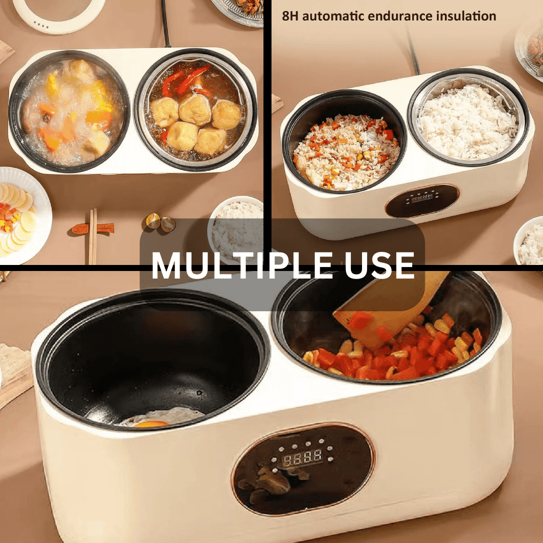 𝐄𝐚𝐬𝐲𝐂𝐨𝐨𝐤™ Portable Multi-Function Double-Pot Steam Cooker - طباخ بخار مزدوج القدر